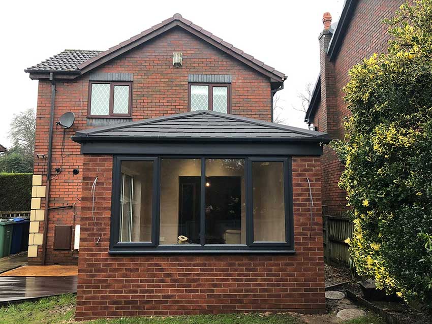 Metrotile Grey Tiled Conservatory Roof